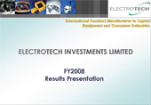 FY2008 Results Presentation