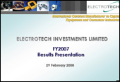 FY2007 Results Presentation 