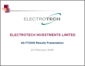 FY2005 Results Presentation