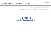 1Q FY2010 Results Presentation