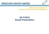3Q FY2010 Results Presentation