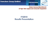 FY2010 Results Presentation